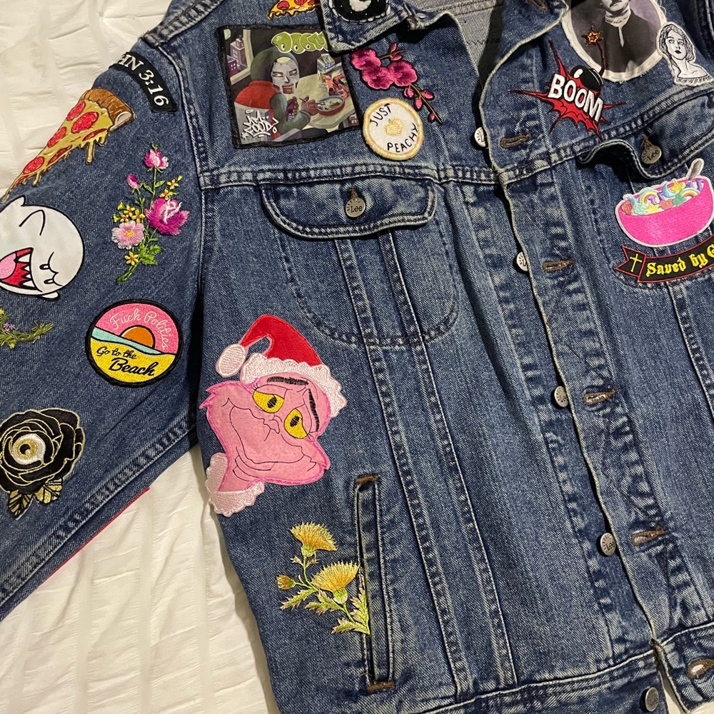 Patch Denim Jacket L - image 2